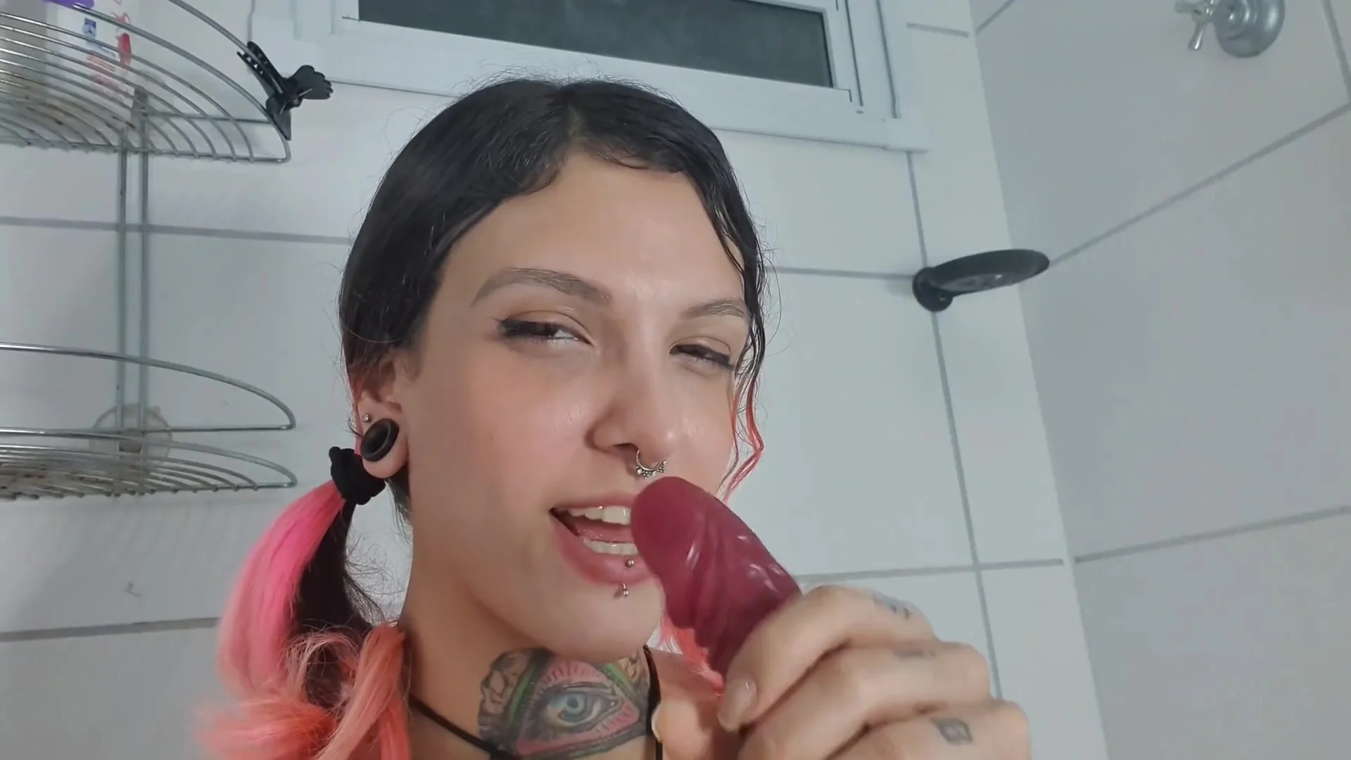 Naughty Hot Girl In A Delicious Shower During A Video Call