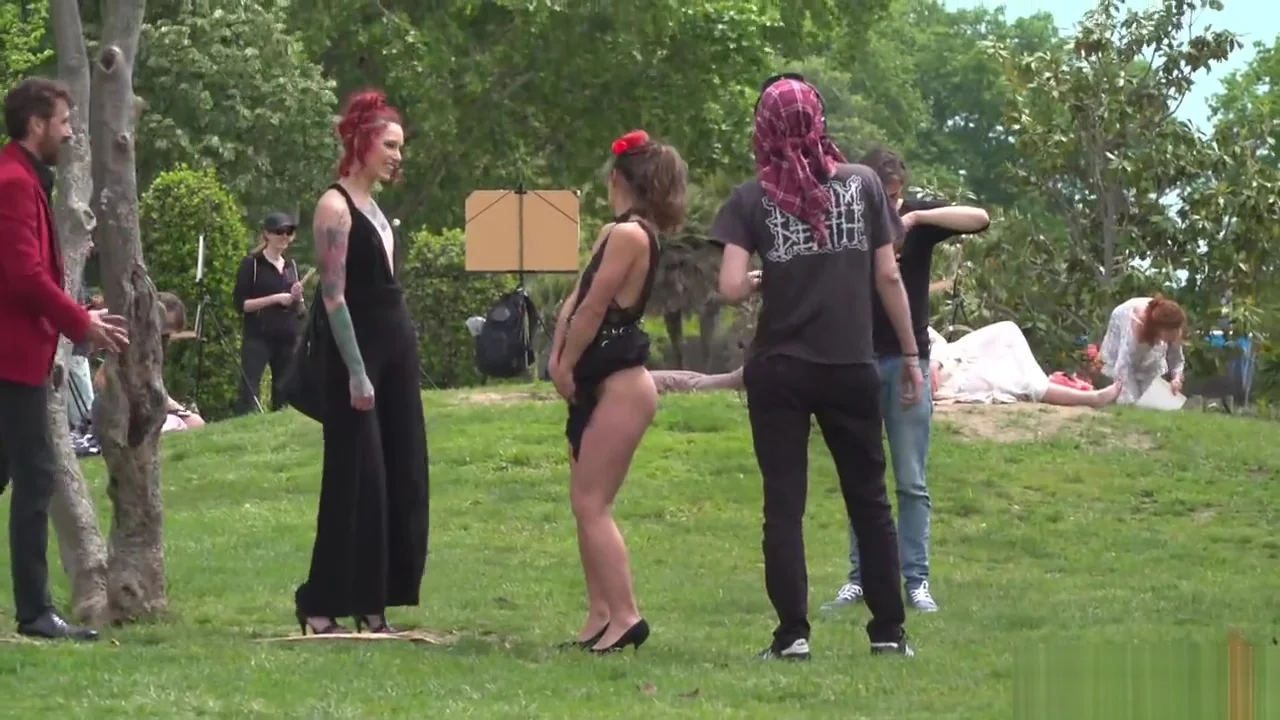 Goth bitches doing public flashing