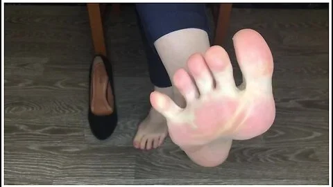 Kelly Feet Office Secretary In Black Nylon Stockings After Work Shoes Slave