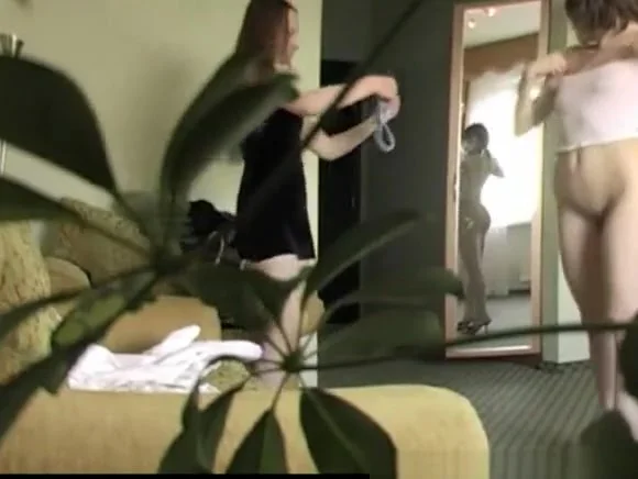 Girl caught trying new clothes