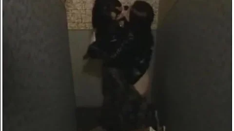 Aggressive Lesbian Spit Kissing & Bondage