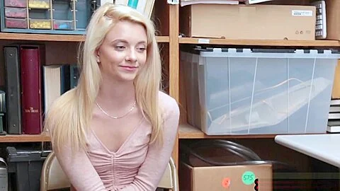 Blonde petite teen 18+ hard fucked by a mall cops fat cock