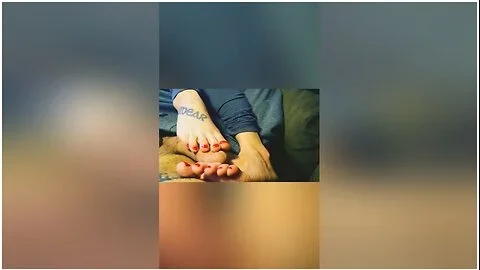 2for 1 Netflix Footjob Interrupted/ Slow Soft Red Toejob Till Cumshot