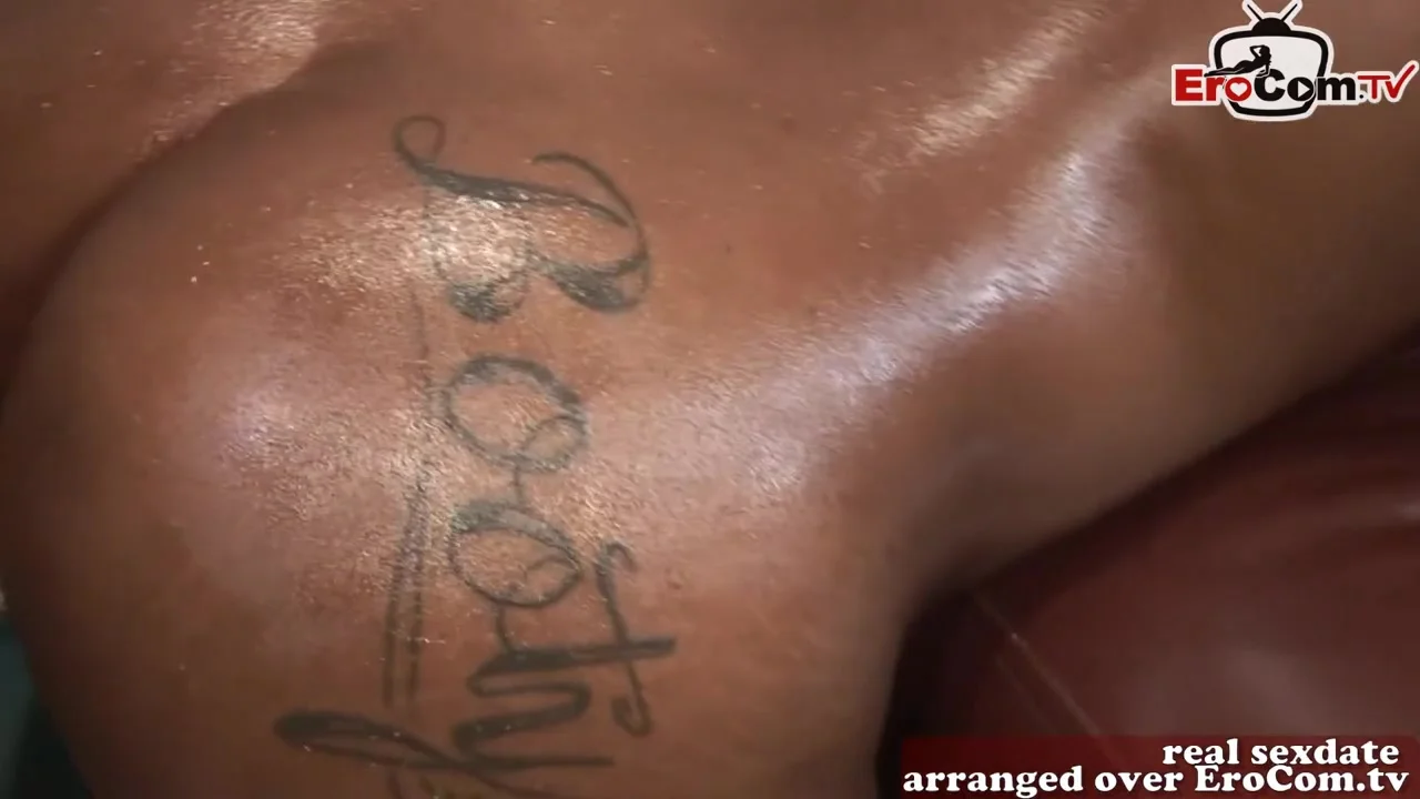 black Ebony teen 18+ in oil get huge creampie