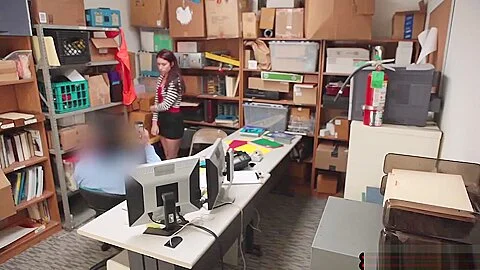 Redhead teen 18+ suspected and fucked by a security guy