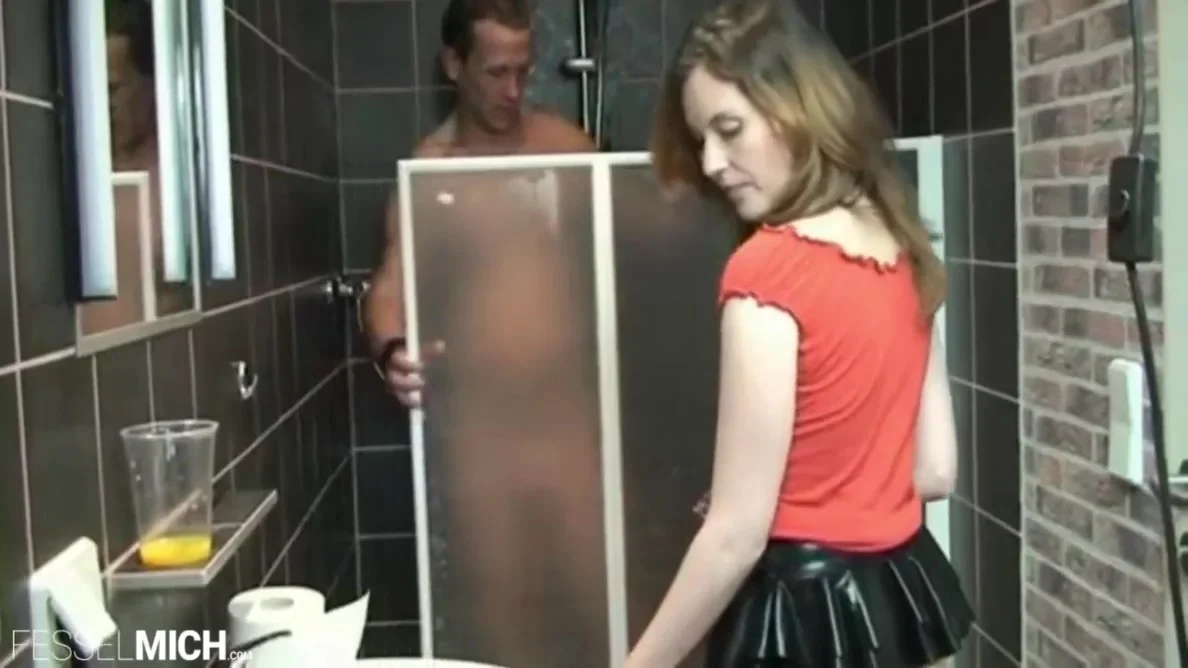 Young Tiny Girl Pees On A Slaves Body In The Shower