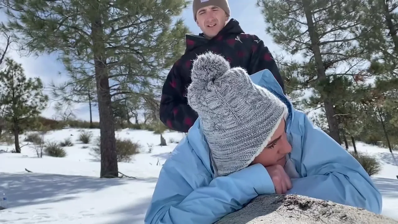 Cream Pied My Girlfriend In The Snow Watched Her Blow Cum Bubbles Out Of Her Pussy Then Piss It Out
