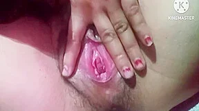 Desi Indian Bhabhi Fingering Her Hairy Pink Sexy Pussy With Sexy Pink