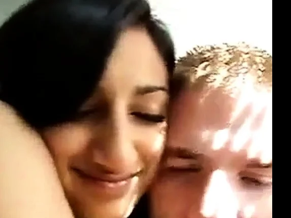 Indian Woman kissing her white boyfriend Desi NRI