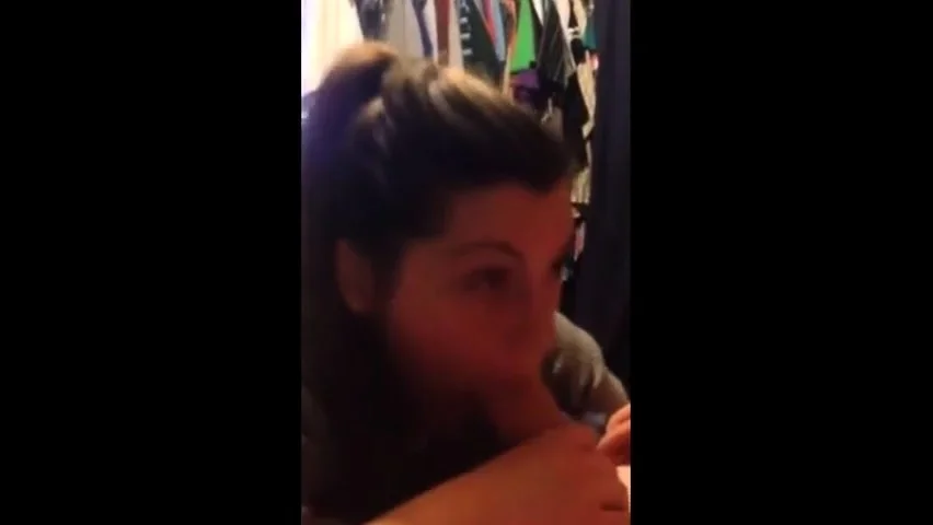 College girl sucks her bf and swallows every drop