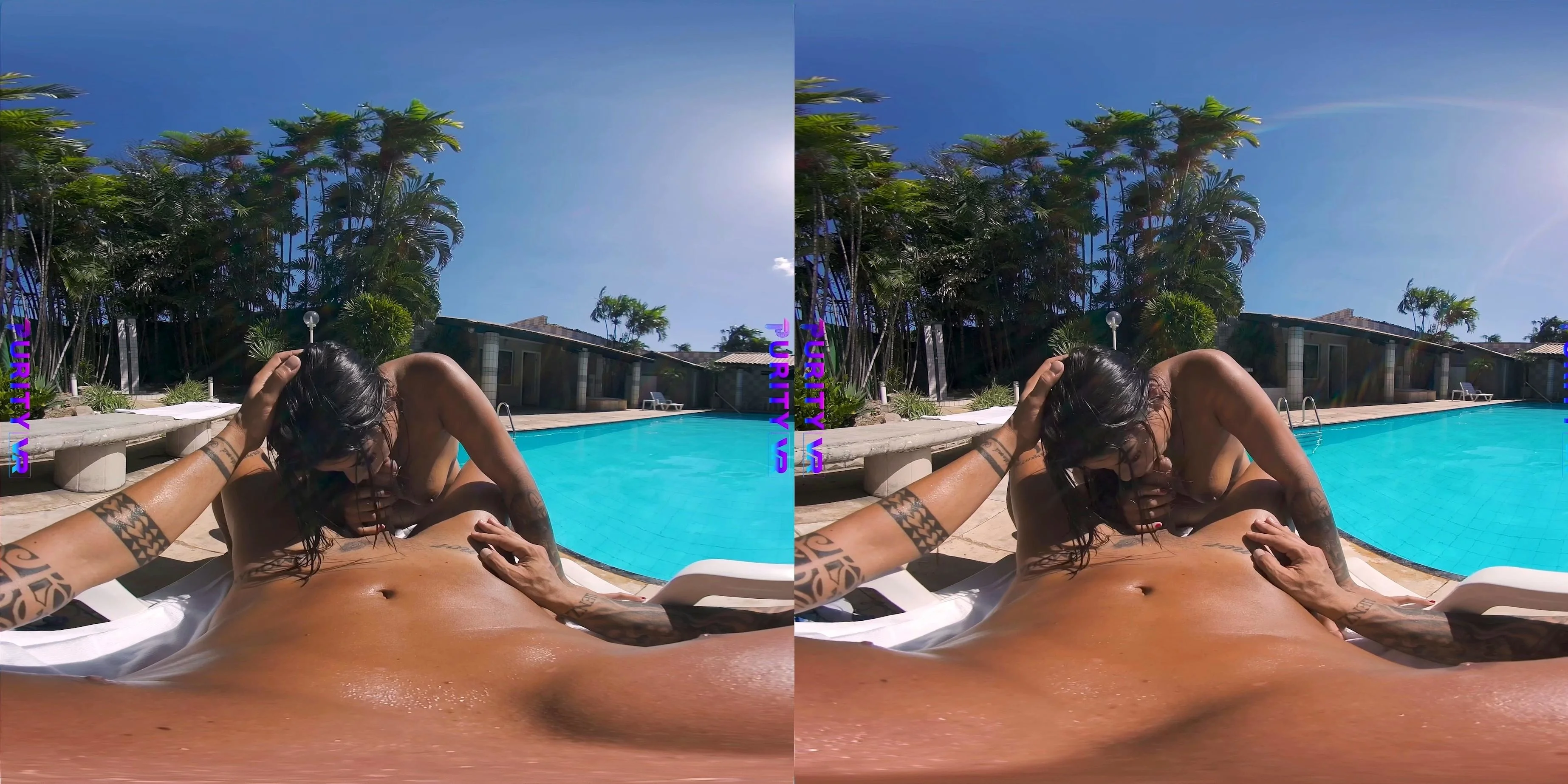 PURITYVR Curvy Latina Maria fucked poolside