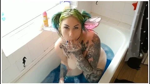 Fairy Bath Boobs Booty Wiggle Pawg Showoff And Cum