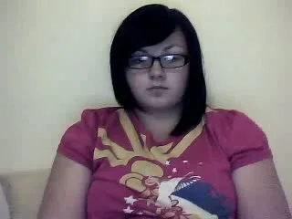 Chubby teen 18+ fingers her hairy pussy