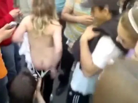 Curvy chick fondled as she dances in public