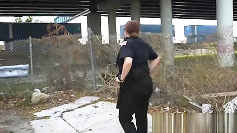 A female police officer found a black guy without any ID