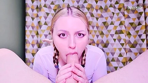 Gorgeous Babysitter With Pigtails Seduces The Boss And Twerks On His Cock Until Cum In Mouth