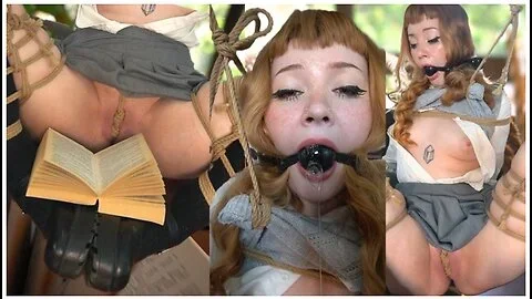 Office Siren Drooling In Rope Bondage