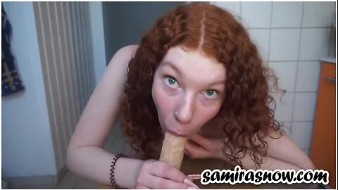 Ill Give You A Blowjob! Ginger Teen 18+ Sucks Him Until You Cum!!