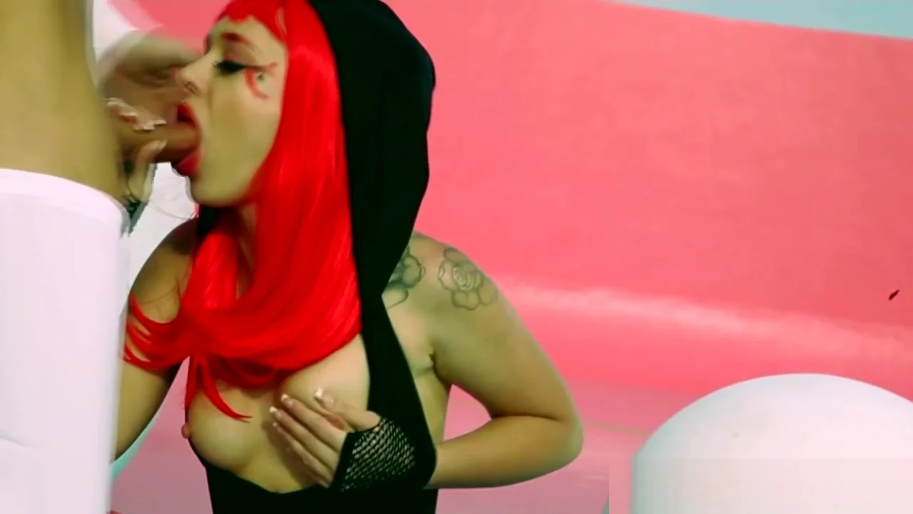 Lucy Tyler fucks wizard in her fishnets