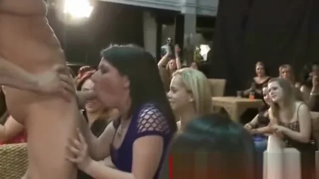 Cfnm sucks strippers cock hard