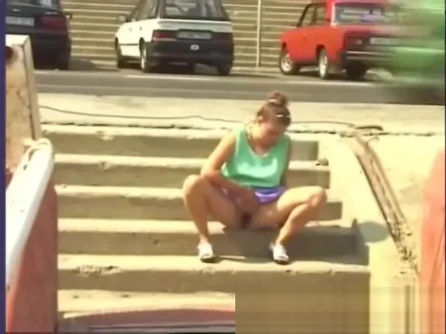 peeing on the street