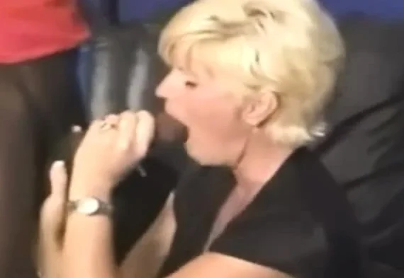 Vintage hardcore with blonde girl