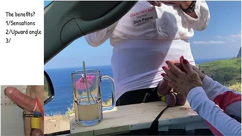 Verified Amateurs In Roadside Cbt Means 20min Handjob With A Flowered Sounding Rod In Cock, Then Out Comes The Hammer?
