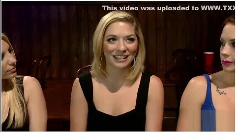 She is turned into a lesbian cuckold by her girlfriend and the bartender