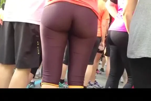 Women in tight sport shorts with great asses