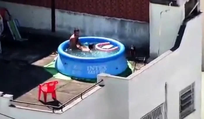 Hidden cam fucking on the roof