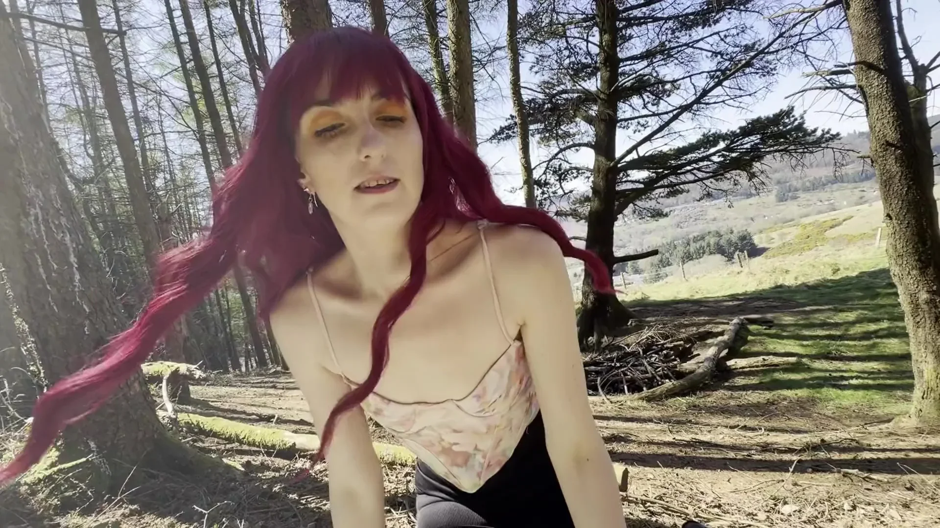 I Found A Hot Red-haired Teen 18+ In The Woods... She Lets Me Cum In Her Mouth (in Public)