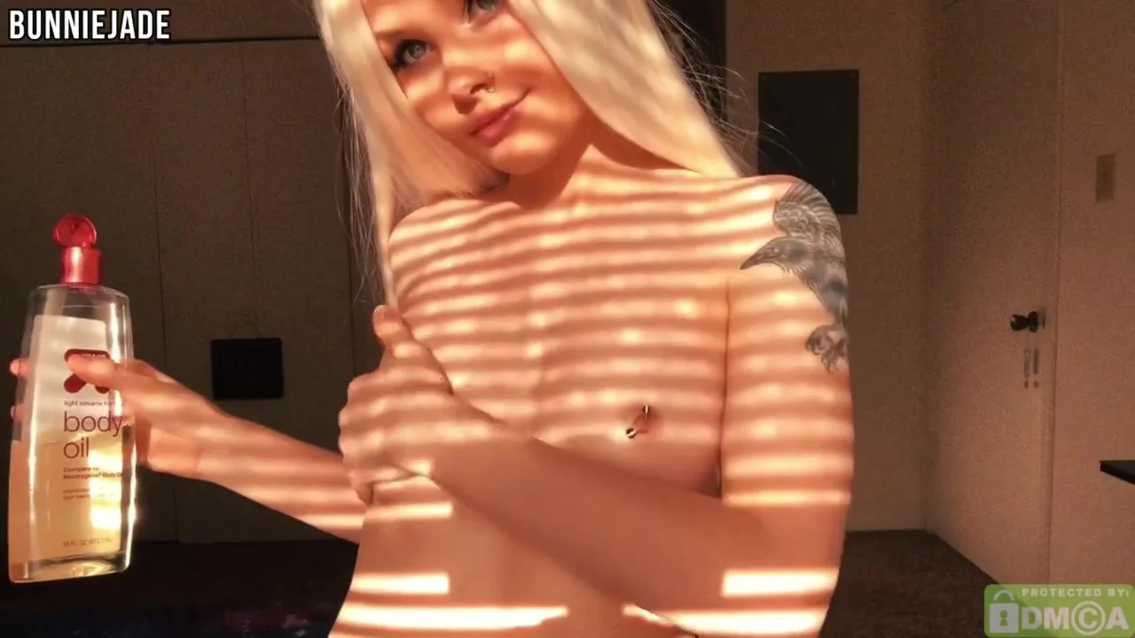 Beautiful Blonde Petite Model Oils Up Boobs Ass Pussy Feet - Relaxing Body Worship - Foot Fetish