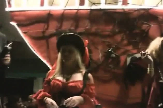 Busty hotties line the streets at night to party at Fantasy Fest Key West