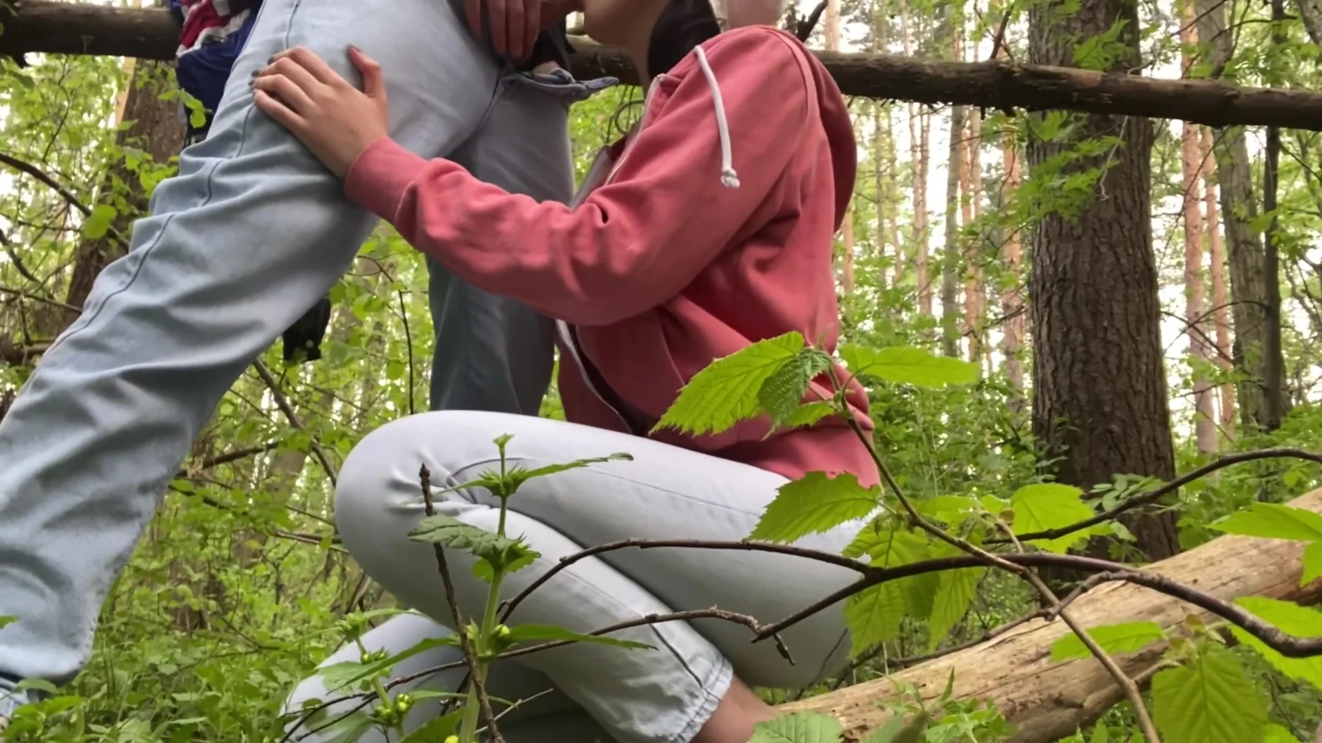 Omg Risky Hot Blowjob From A Stranger Girl In The Wood / Public Sex