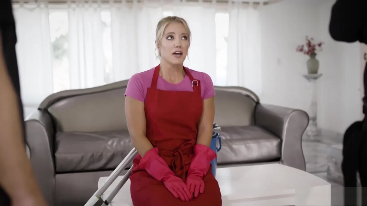 Young MILF maid double penetrated by two burglars raw