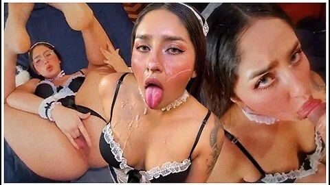Argentinian Curvy Maid Gets Fucked In The Ass By Her Boss And Leaves All The Cum On His Face