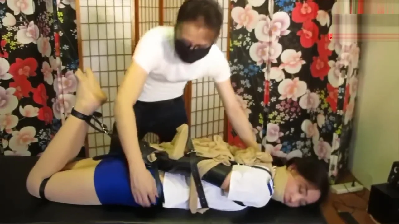 Asian Belt Bondage and Gagged