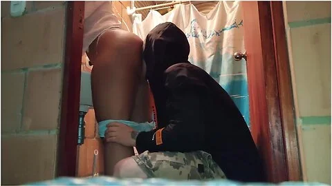 My Stepbrother Spies On Me In They Bathroom, He Sucks My Ass And Fuck My Ass, Good Anal