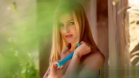 Gorgeous blonde Abigaile Johnson is masturbating