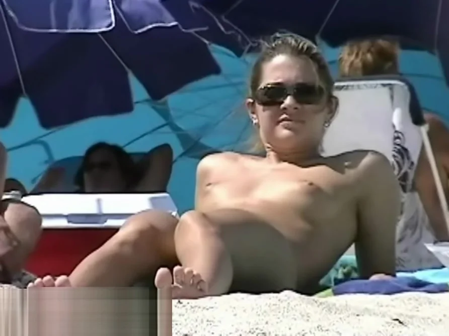Appealing chicks caught on a hidden nudist beach