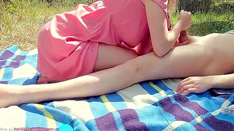 He Used My Pussy And Fucked Me Hard Outdoors In The Public Forest We Got Busted By People Walking By Adeli5100