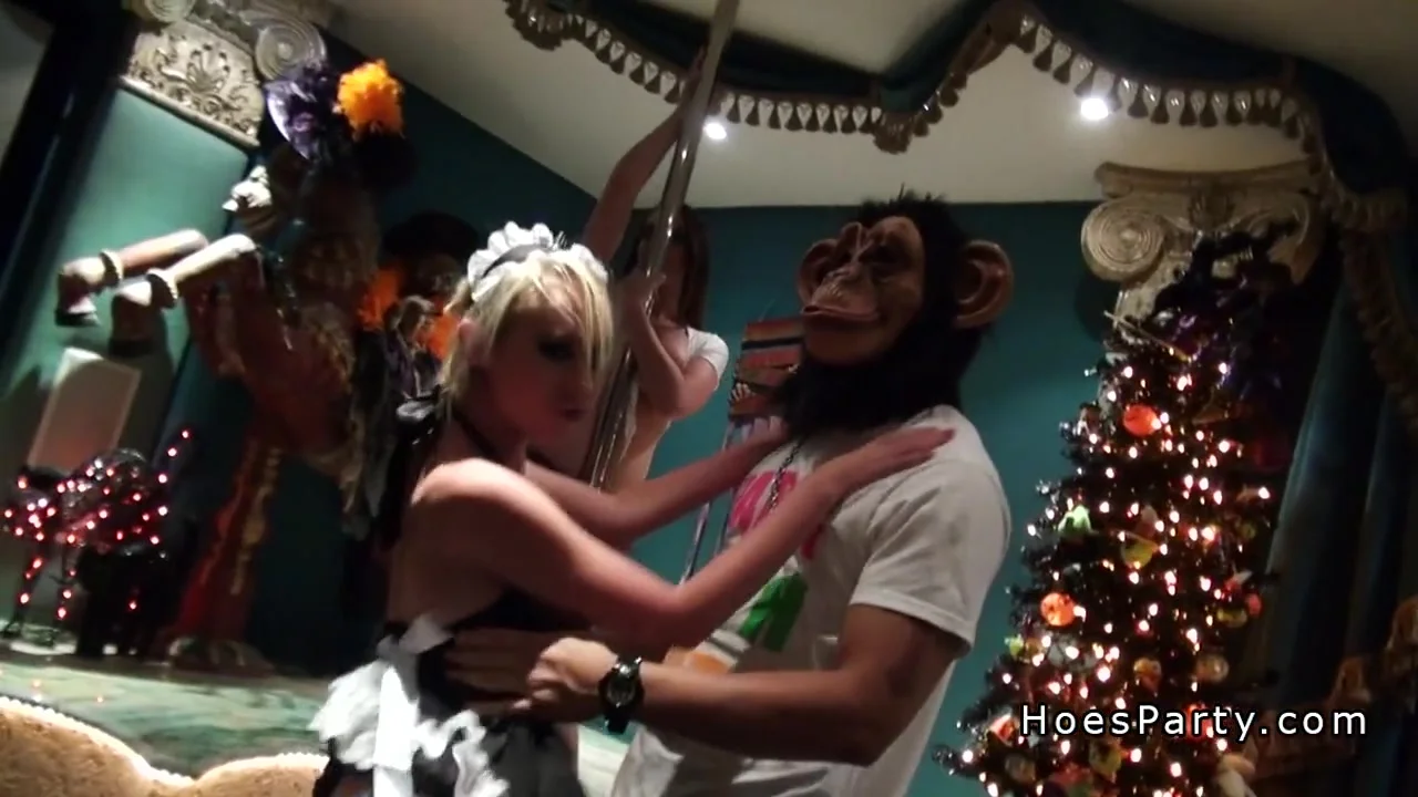 Hot amateurs fucking at Halloween party