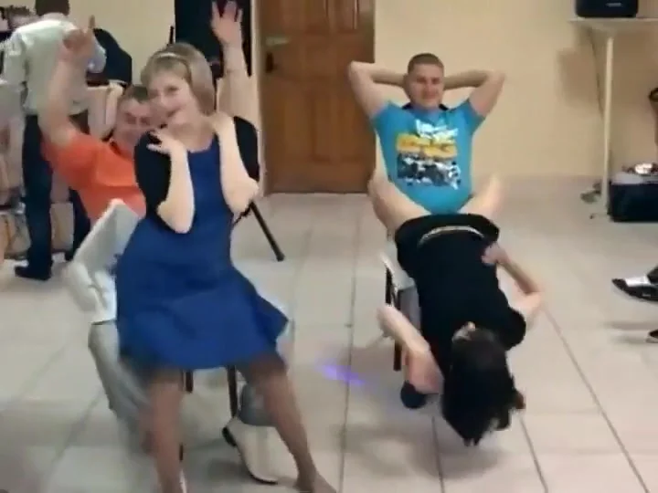 Lap dance competition on a wedding