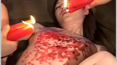 Hot wax torture for Asian sex slave