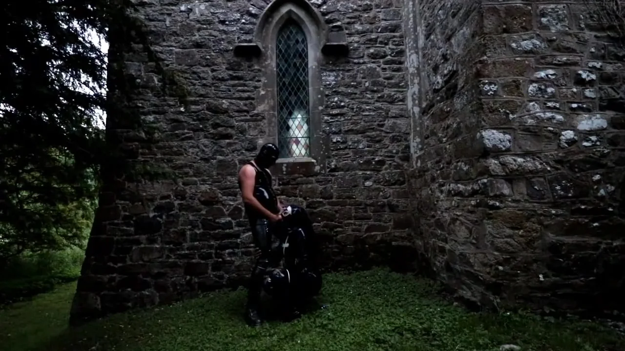 Outdoor Sex In The Graveyard Latex Rubber Nun Gets Face Fuck And Cock In The Ass