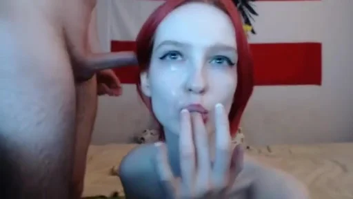Busty slim redhead hot webcam fuck show