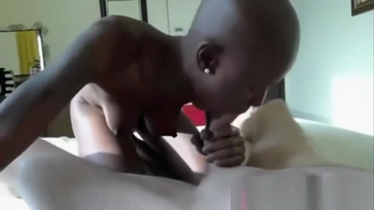 Bald black babe ENNOXXxx loves blowjob and pussy creampie