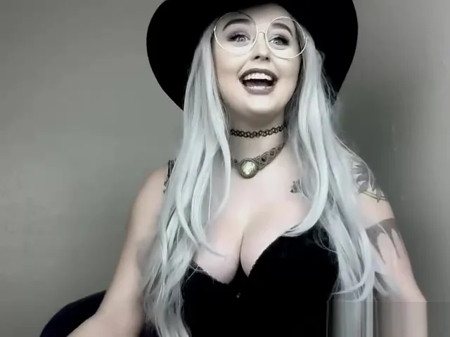 Witch cosplayer in costume