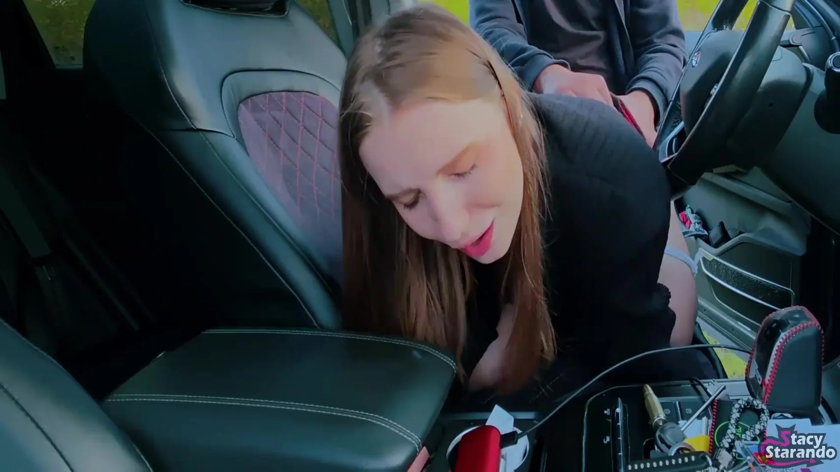 Stacy Starando And Alan Fisk - Car Slut Sucks & Gets Fucked After Catching A Public Jerk - Pov