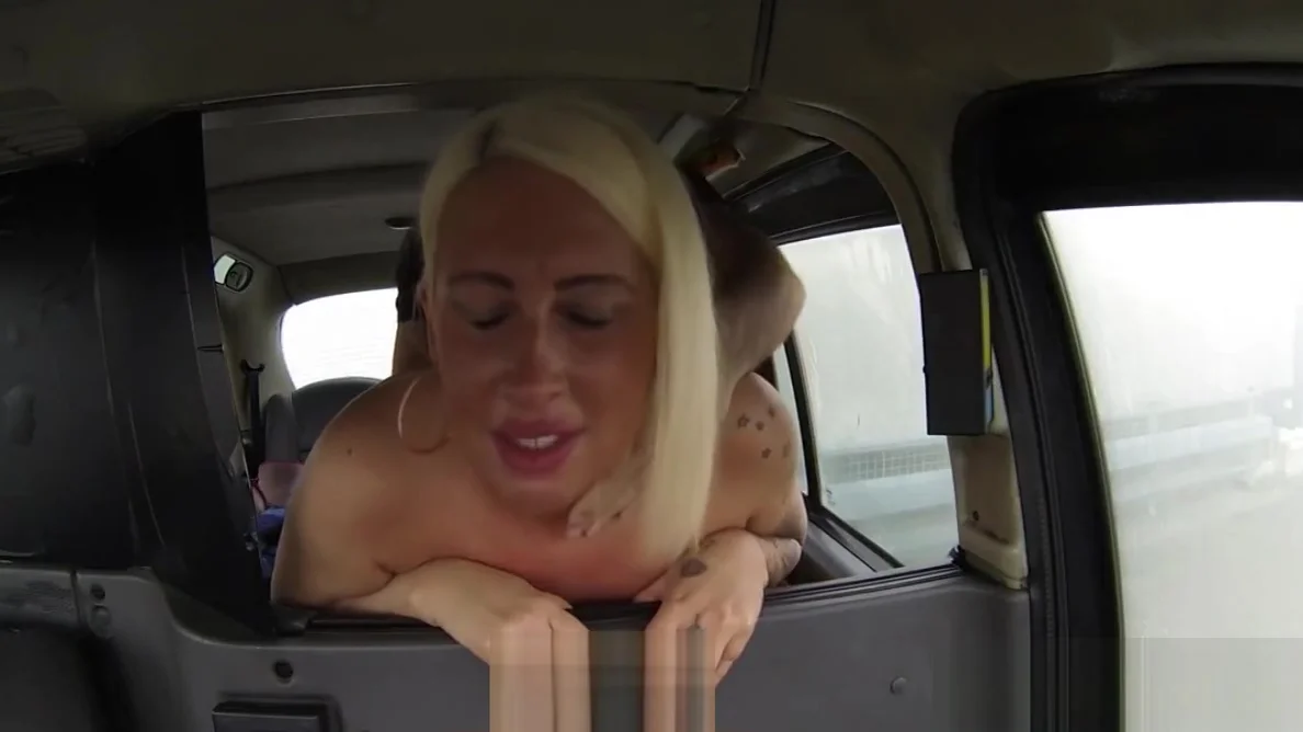 Real british taxi babe bentover and fucked